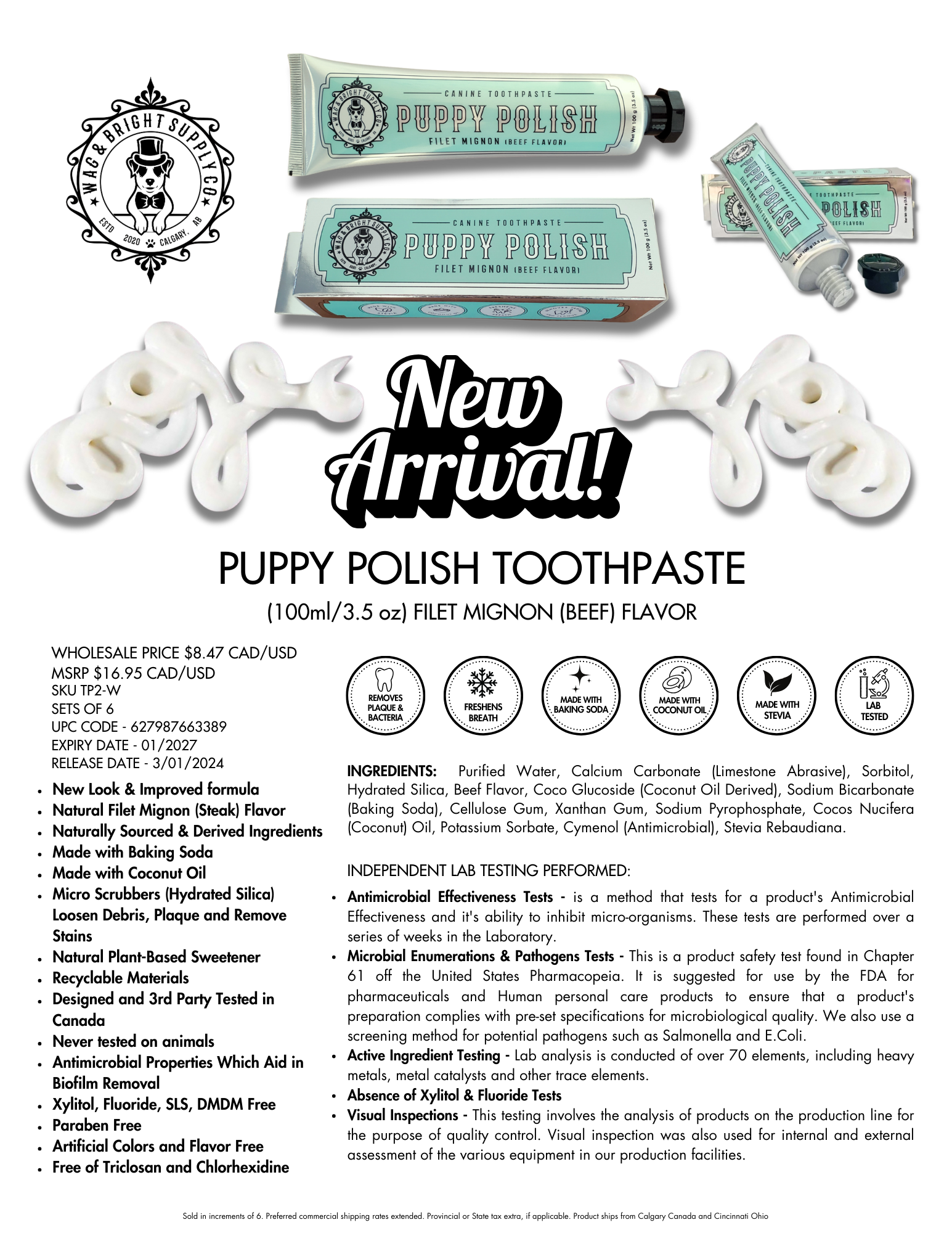 Puppy Polish Toothpaste - Filet Mignon (Beef)